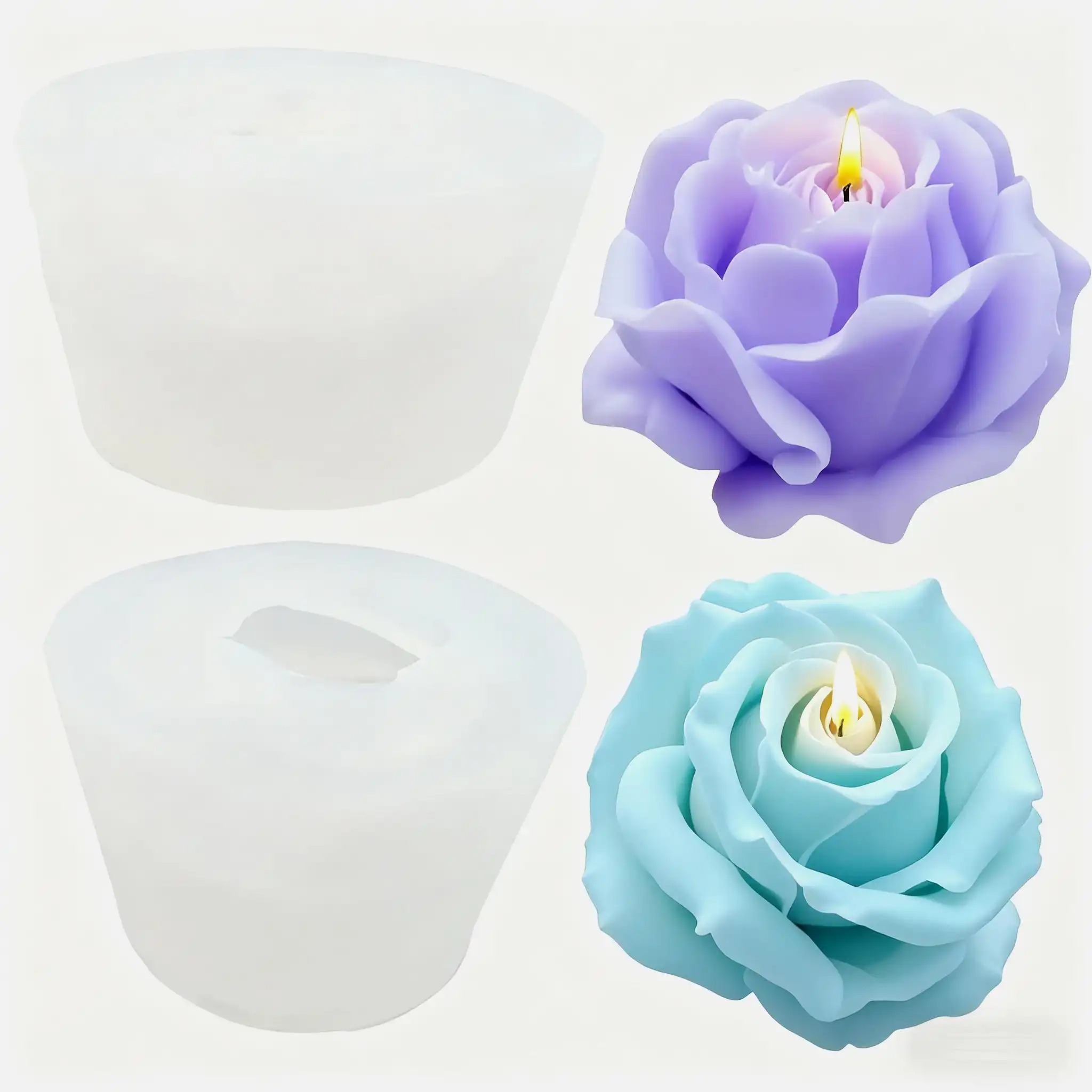 Resin Craft Ideas - 2 peças de moldes de velas
