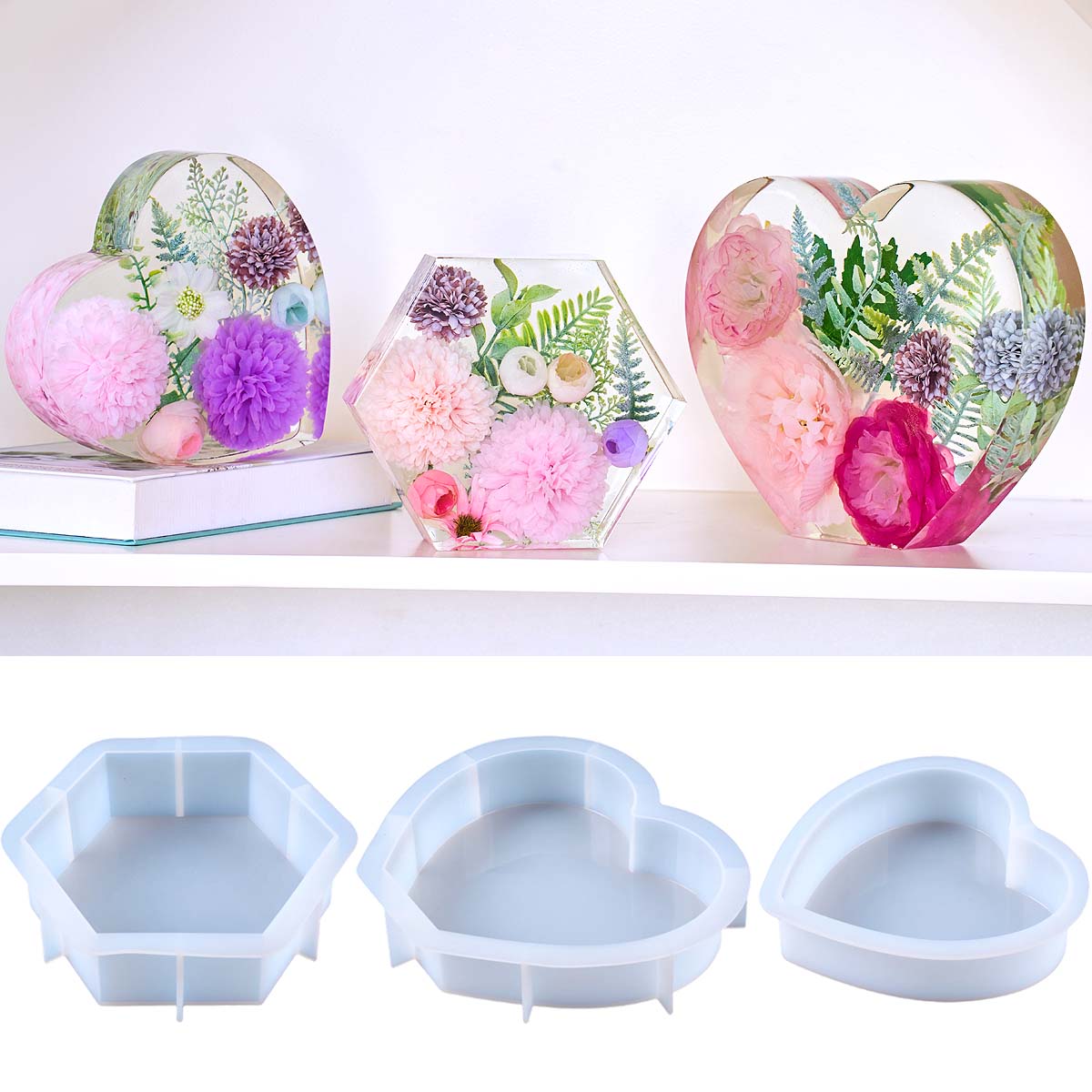 Flower Preservation Resin - Molde de Silicone Grande em Formato