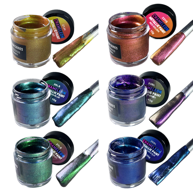 Resin Pigment Set - Conjunto de Tintas Acrílicas Metálicas Camaleão