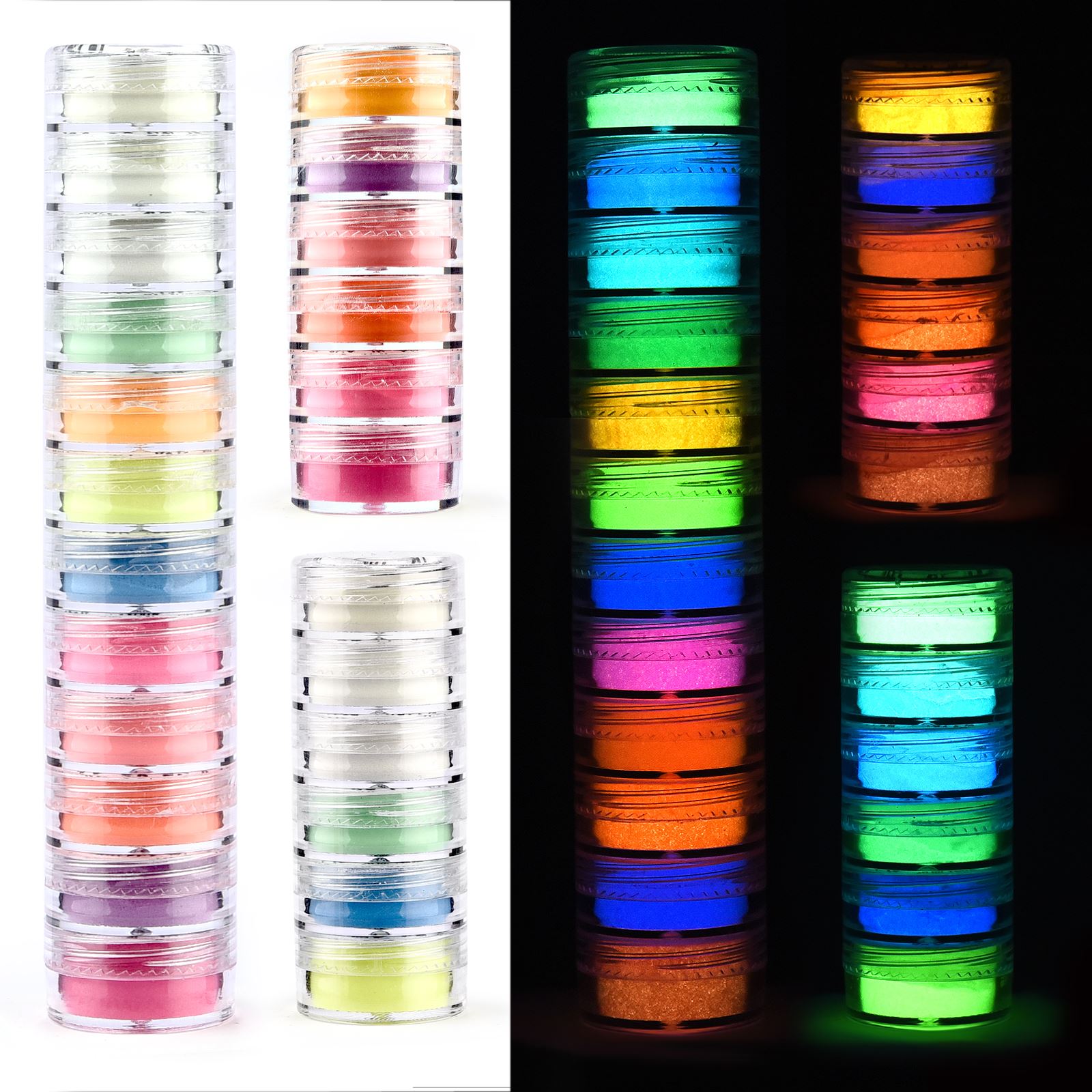 Resin Pigment Set - Luminous Pó Resina Pigmento Set, 6