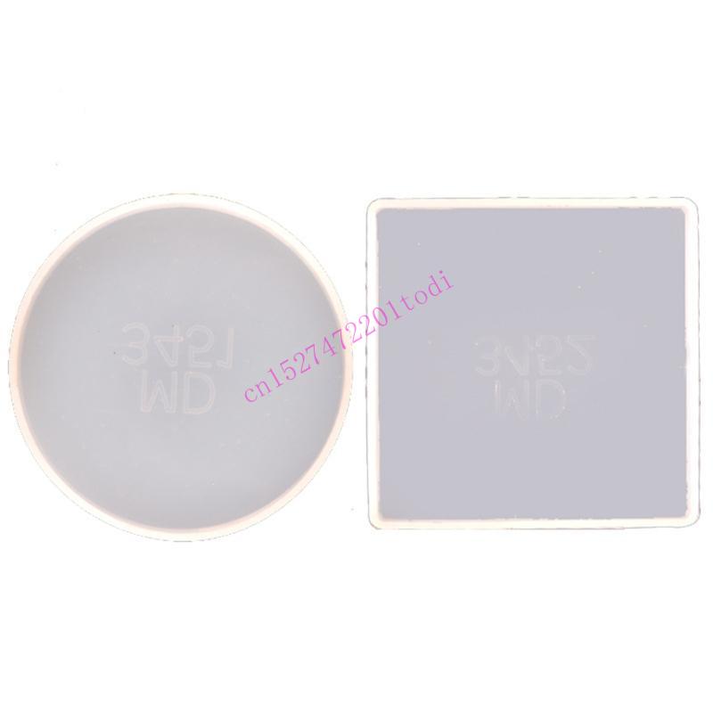 Geode Mold Silicone - 2 pçs redondo quadrado resina molde