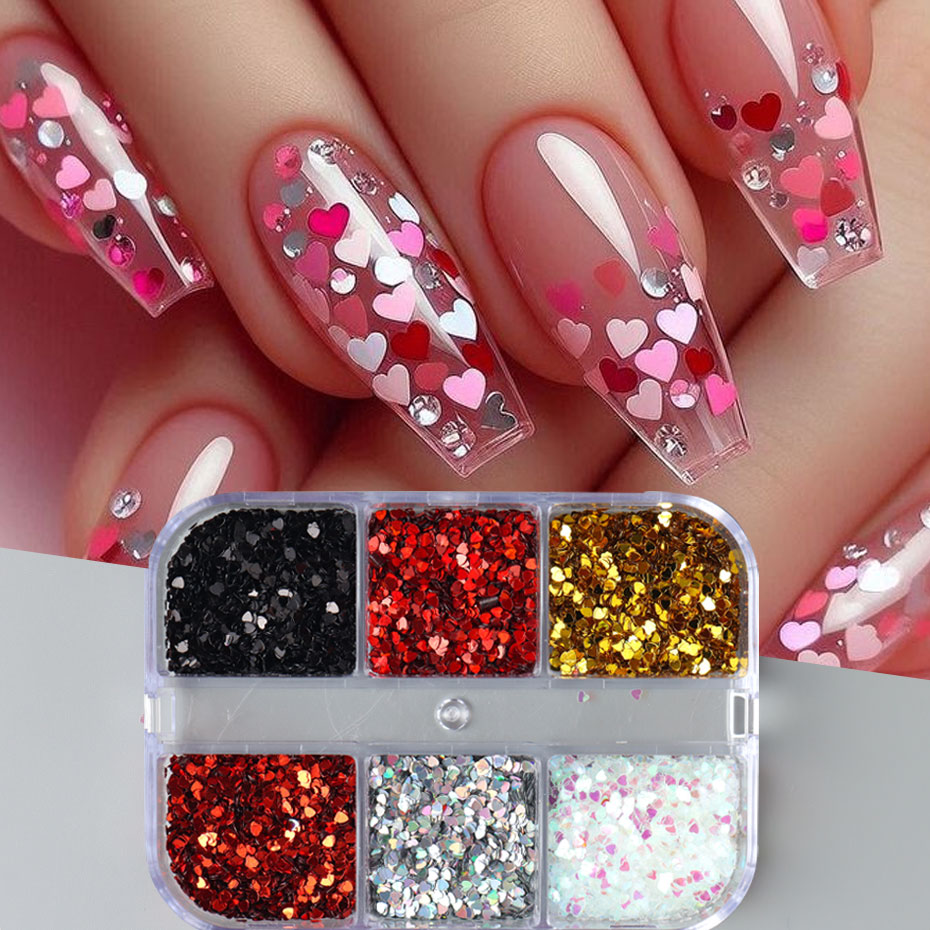 Gold Foil Flakes - 6 Grades de Lantejoulas para Unhas