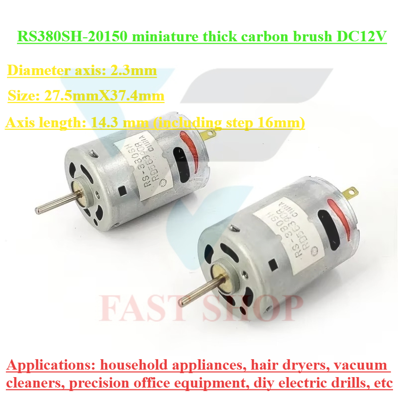 Motor Micro DC MABUCHI RS-380S - Vacuum Chamber Small avaliação e preço