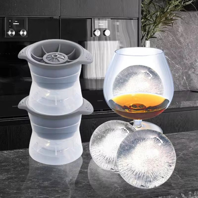 2 pçs silicone esférico cubo d - Silicone Mold Tray avaliação e preço