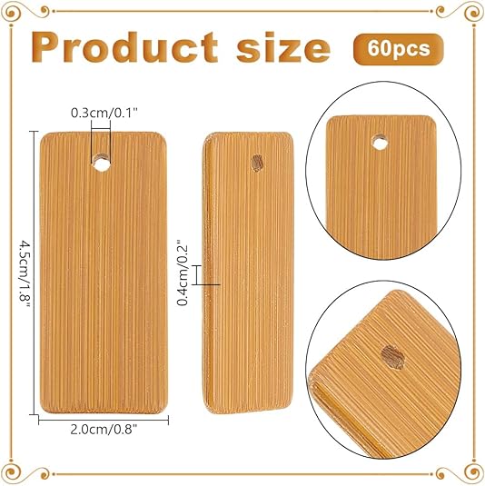 50 peças etiquetas de madeira  - Wood Ring Blank avaliação e preço