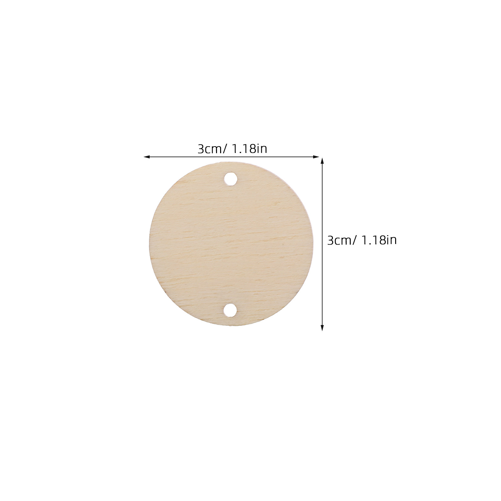 100 Peças de Etiquetas Redonda - Wood Ring Blank avaliação e preço