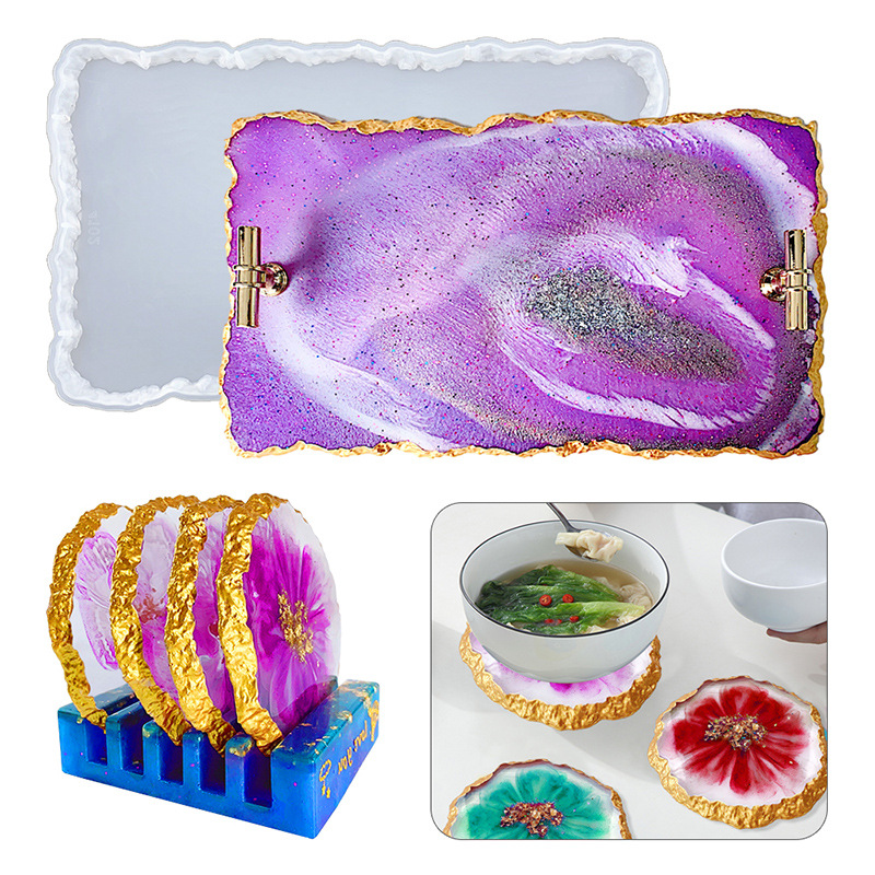 Dm413 drusy coaster resina mol - Geode Mold Silicone avaliação e preço