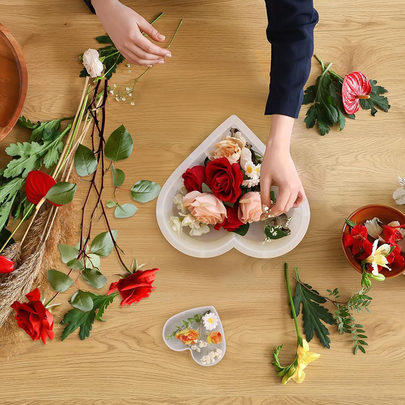 Molde de resina epóxi de coraç - Flower Preservation Resin avaliação e preço