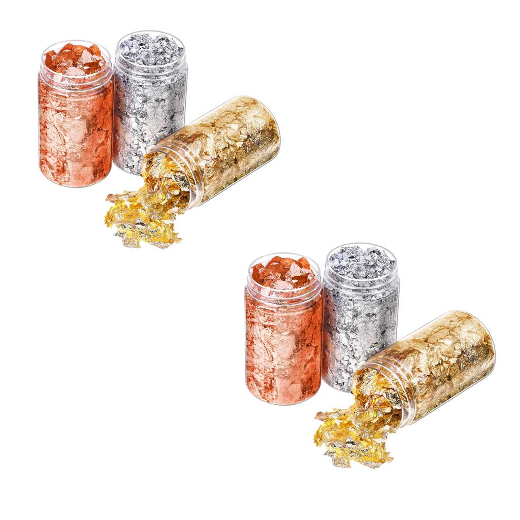 6 Peças de Adesivos de Papel c - Gold Foil Flakes avaliação e preço