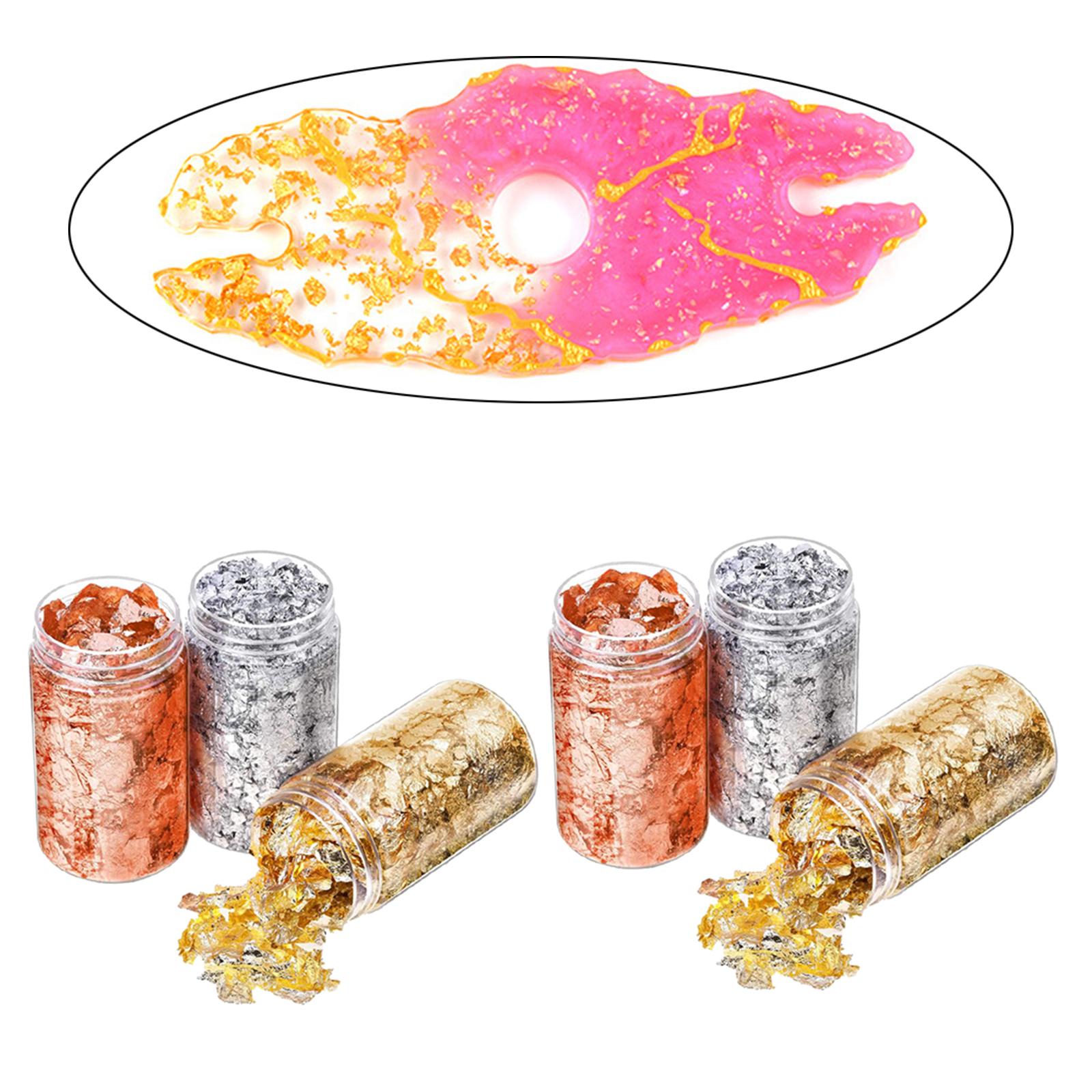 6 Peças de Adesivos de Papel c - Gold Foil Flakes avaliação e preço