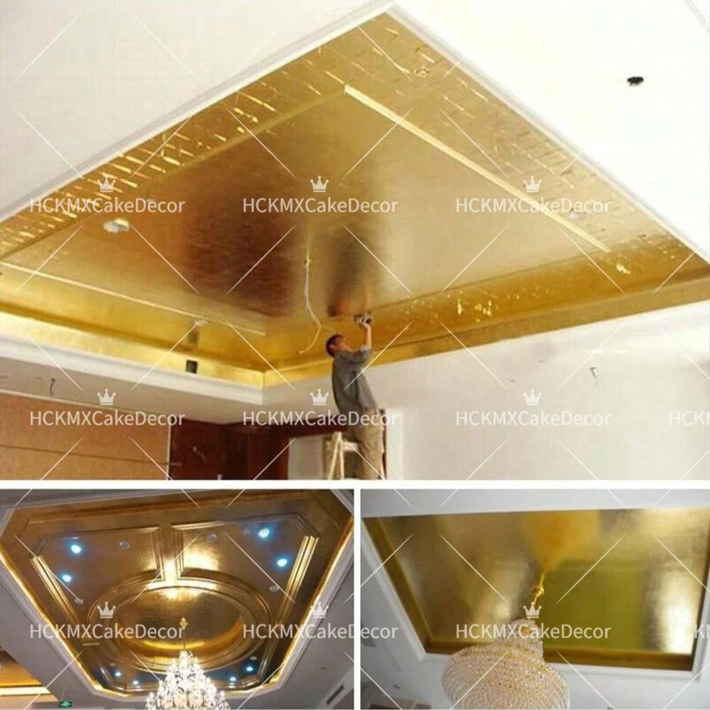 100 Folhas de Papel Metálico I - Gold Foil Flakes avaliação e preço