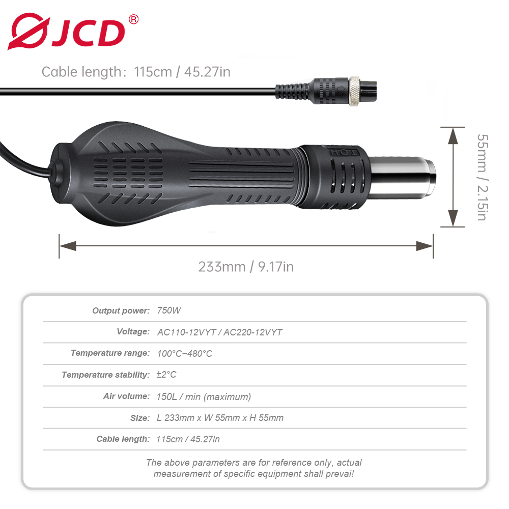 Jcd pistola de ar quente estaç - Heat Gun Small avaliação e preço