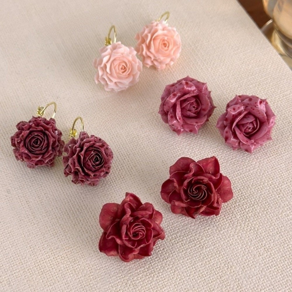 Brincos de Rosa Artificial Doc - Flower Preservation Resin avaliação e preço