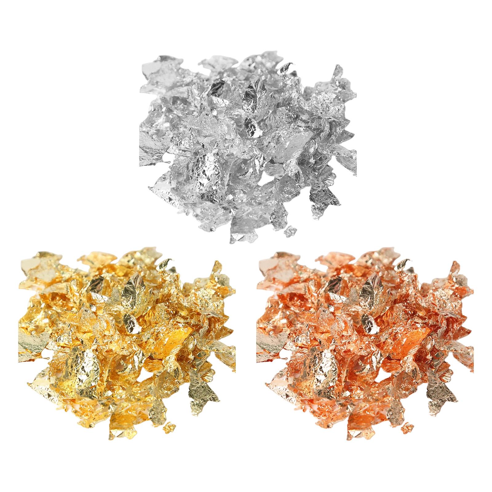 Floco metálico, flocos de ouro - Gold Foil Flakes avaliação e preço