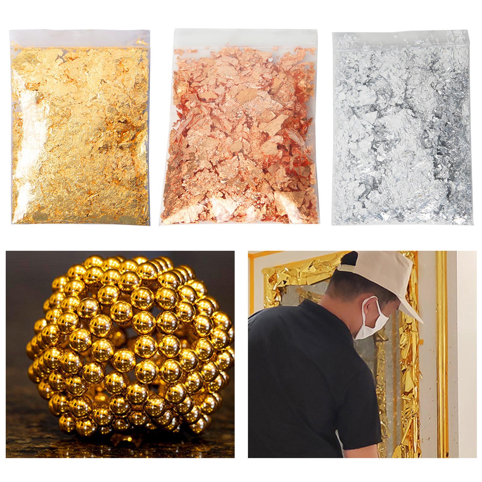Floco metálico, flocos de ouro - Gold Foil Flakes avaliação e preço