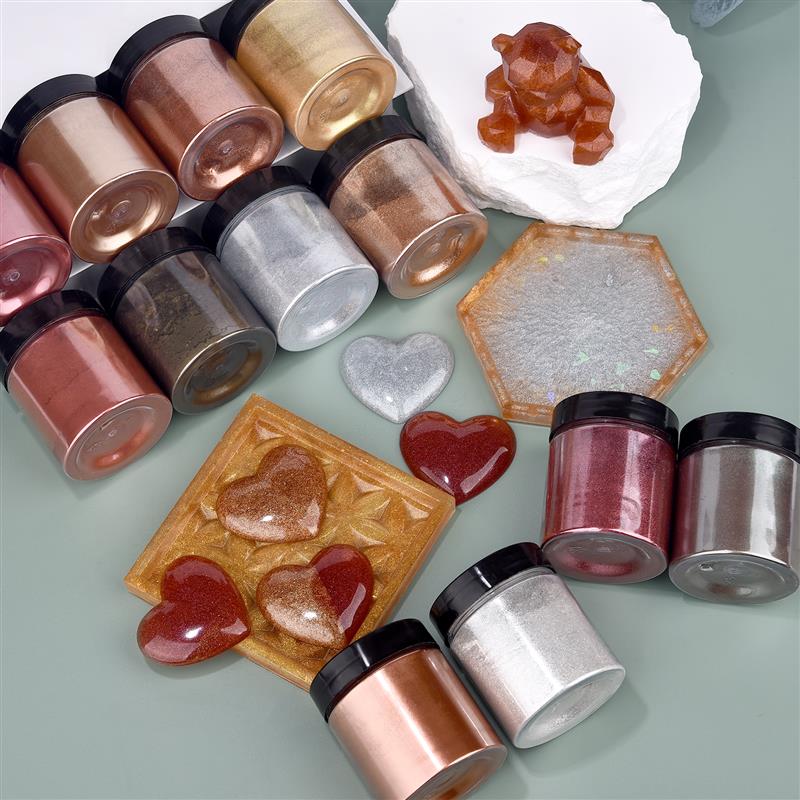 50g shimmer metálico ouro prat - Resin Pigment Set avaliação e preço