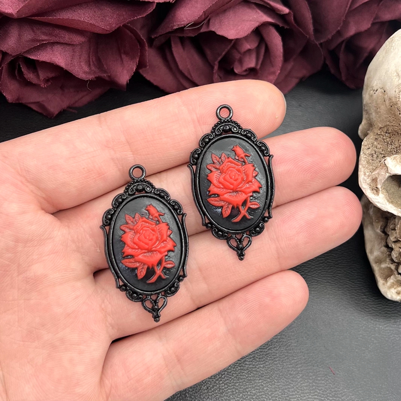 4 pçs gótico vermelho rosa cam - Flower Preservation Resin avaliação e preço