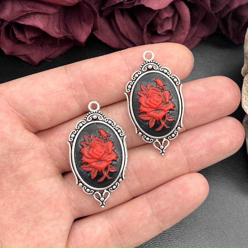 4 pçs gótico vermelho rosa cam - Flower Preservation Resin avaliação e preço