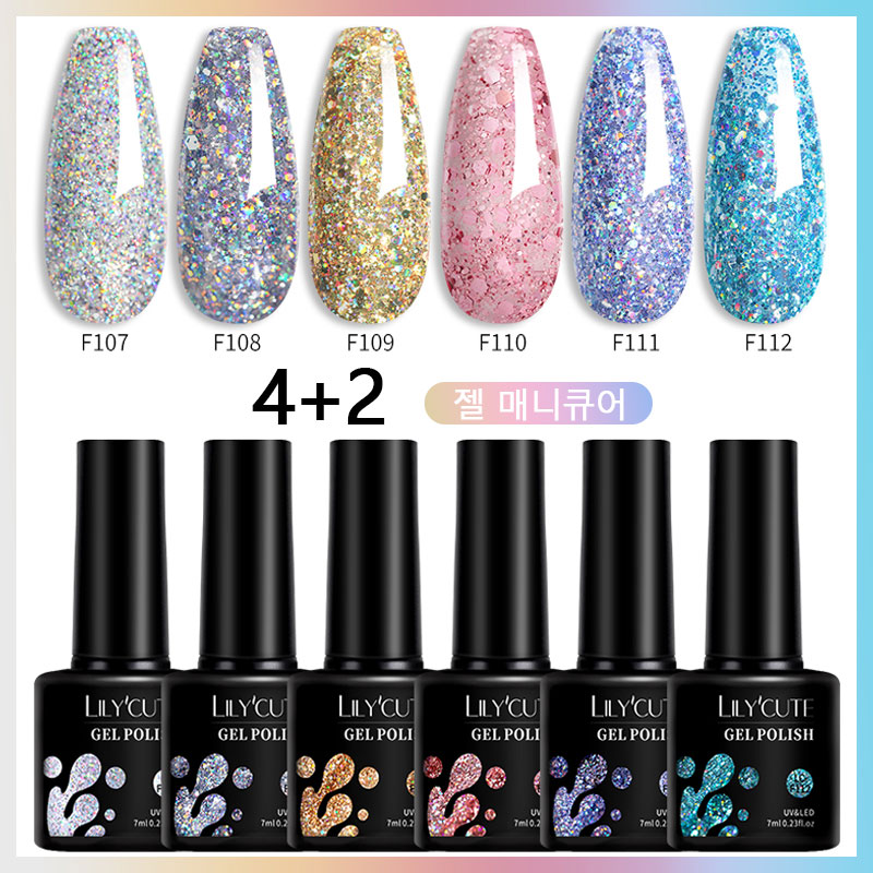 LILYCUTE 7ml 6 Pçs/Set Glitter - Resin Glitter Pack avaliação e preço