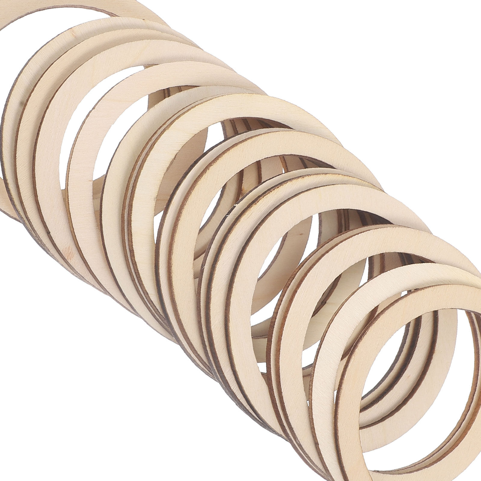 20 Peças de Círculos de Madeir - Wood Ring Blank avaliação e preço